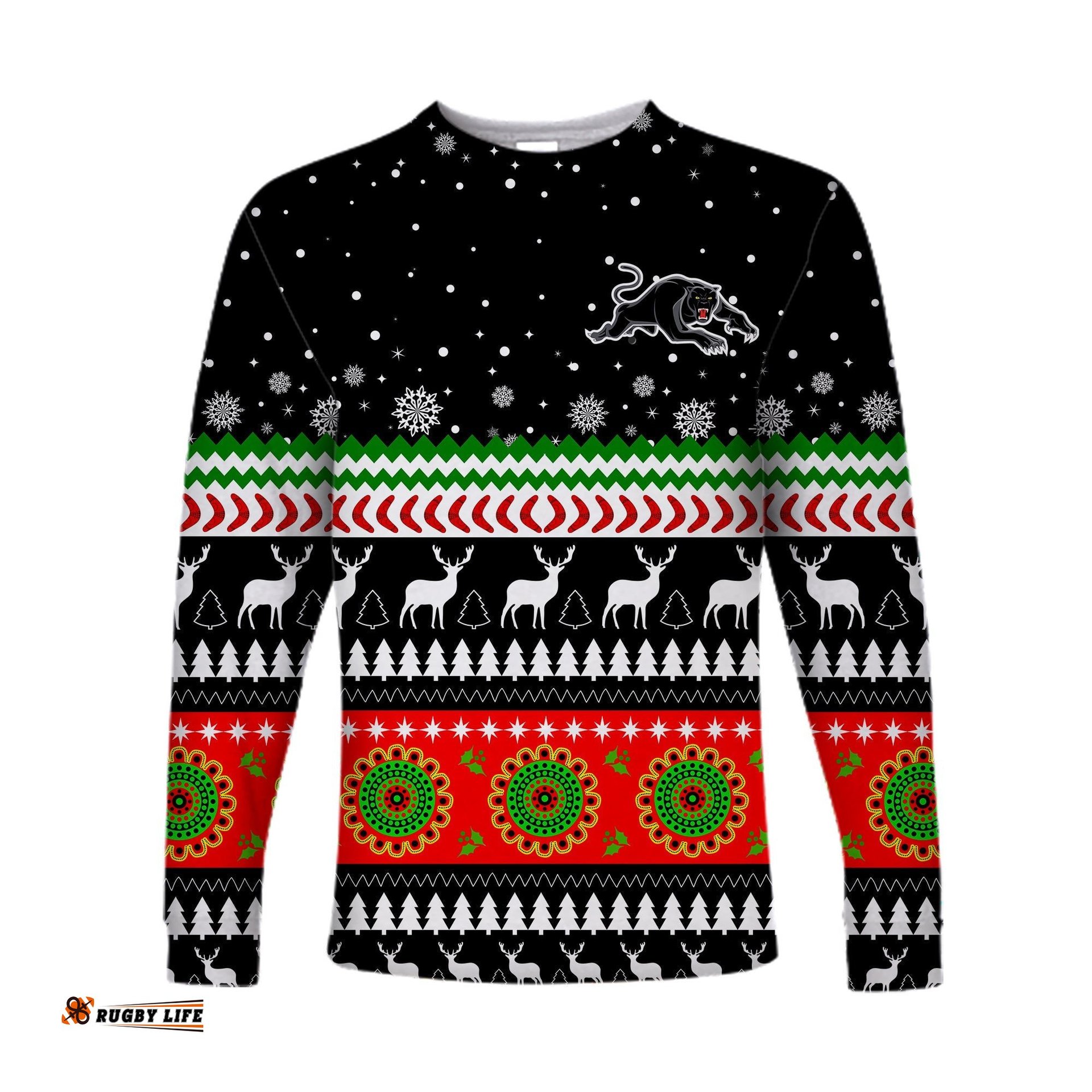 Panthers Long Sleeve T-shirt Penrith Christmas The Riff