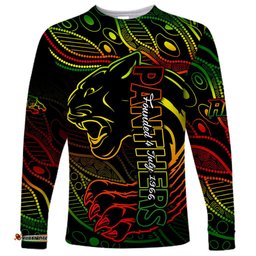 Panthers NRL Long Sleeve T-shirt Aboriginal Founded 1966 04