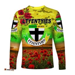 Ltyentye Apurte ANZAC Long Sleeve T-shirt Poppy Ltyentyies