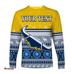 Custom Personalised Cowboys Aboriginal Long Sleeve T-shirt Christmas North Queensland