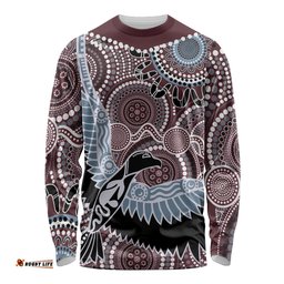 Aboriginal Pattern Bird Long Sleeve T-shirt