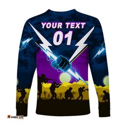 Custom Personalised Melbourne Storm ANZAC Long Sleeve T-shirt Simple Style