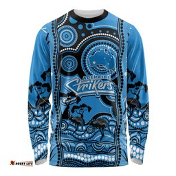 Adelaide Strikers Cricket Long Sleeve T-shirt Happy Australia Day Aboriginal Art