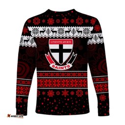 Ltyentye Apurte SAINTS Football Club Long Sleeve T-shirt Christmas Simple Style