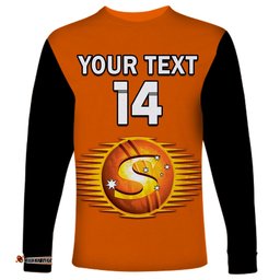 Custom Text And Number Perth Scorchers Cricket Long Sleeve T-shirt Est 2011 Sporty Version