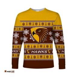 Hawks Long Sleeve T-shirt Christmas Style