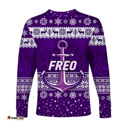 Fremantle Dockers Long Sleeve T-shirts Freo Christmas Simple Style White