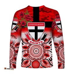 Ltyentye Apurte ANZAC Long Sleeve T-shirt Indigenous Saints