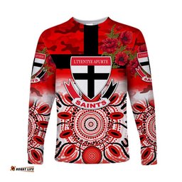 Ltyentye Apurte ANZAC Long Sleeve T-shirt Indigenous Saints