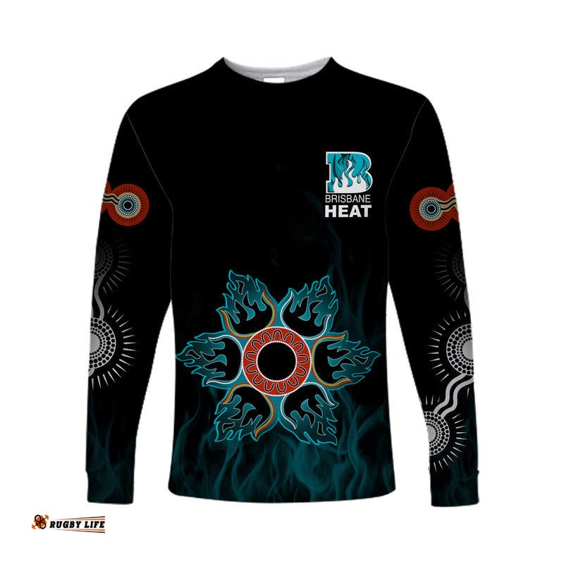 Custom Personalised And Number Brisbane Heat Long Sleeve T-shirts Twenty20 Cricket Replica Jersey