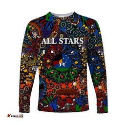 Indigenous All Stars Long Sleeve T-shirt NAIDOC Week