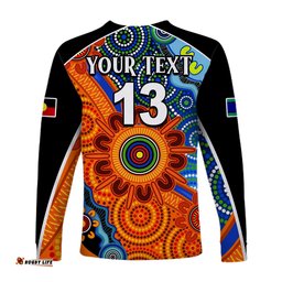 Custom Text and Number NAIDOC Week Long Sleeve T-shirt Aboriginal and Torres Strait Islander Together