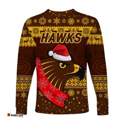 Hawthorn Hawks Long Sleeve T-shirts Christmas Simple Style