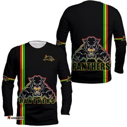 Penrith Panthers Long Sleeve T-shirt Angry Panther Simple Style