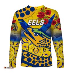 Parramatta Eels ANZAC Long Sleeve T-shirt Indigenous Gold