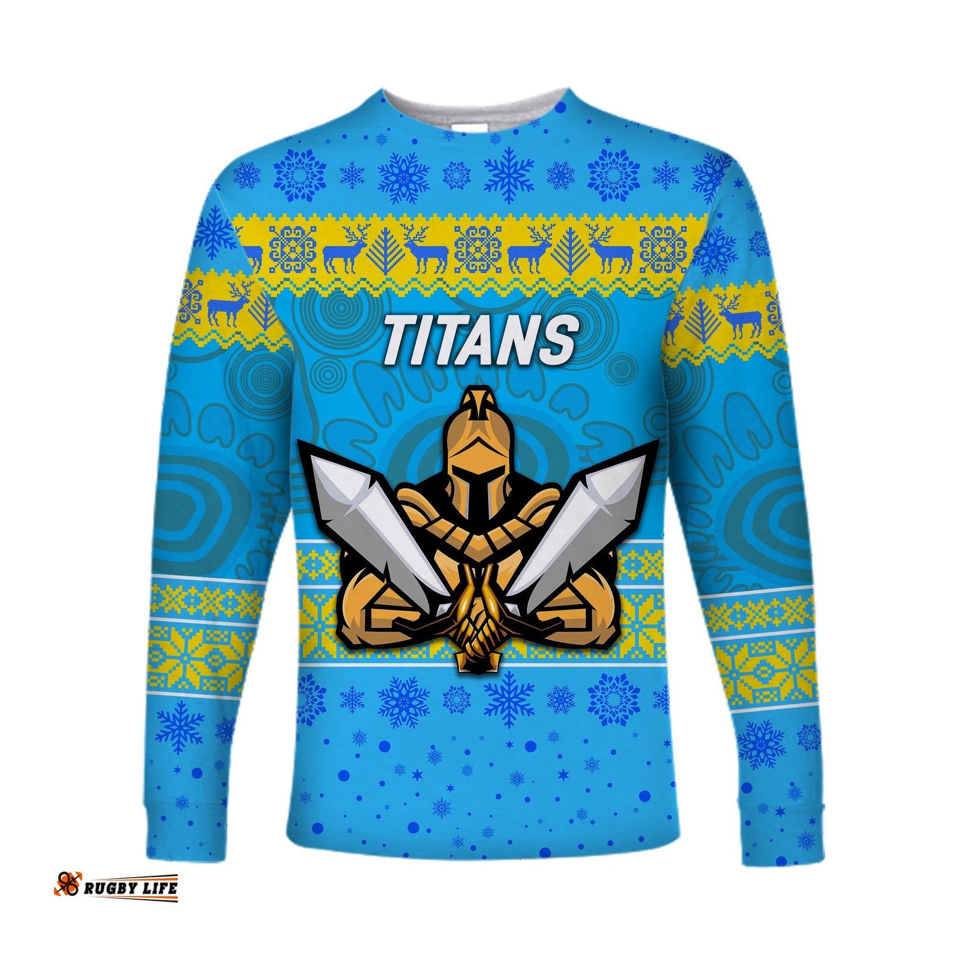 Gold Coast Titans Long Sleeve T-shirts Christmas Simple Style