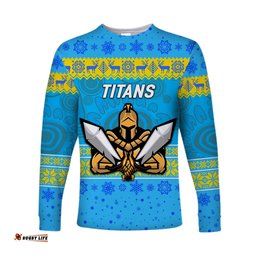 Gold Coast Titans Long Sleeve T-shirts Christmas Simple Style