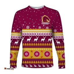 Broncos Aboriginal Long Sleeve T-shirt Christmas Brisbane