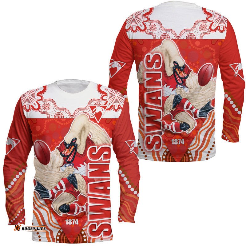 Sydney Swans Aboriginal Style Long Sleeve T-shirt