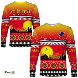 Custom Personalised Australia Christmas Long Sleeve T-shirt Proud Sydney Opera House