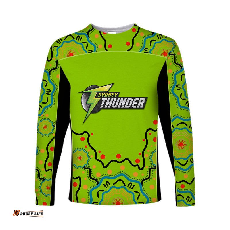 Custom Personalised And Number Sydney Thunder Long Sleeve T-shirts Twenty20 Cricket Replica Jersey