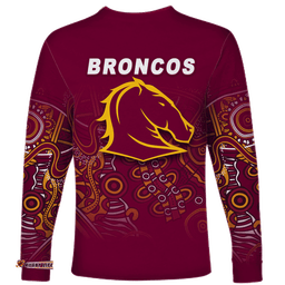 Brisbane Broncos Rugby Indigenous Long Sleeve T-shirt