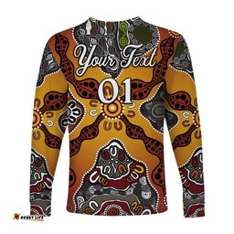 Custom Personalised Aboriginal Art Special Long Sleeve T-shirt Indigenous
