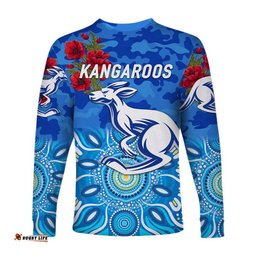 North Melbourne Kangaroos ANZAC Long Sleeve T-shirt Indigenous