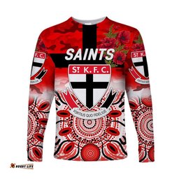 St Kilda Saints ANZAC Long Sleeve T-shirt Indigenous