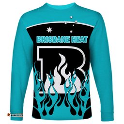 Brisbane Heat Cricket Long Sleeve T-shirt Simple Style