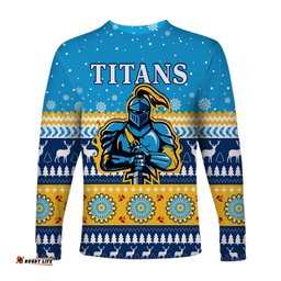 Titans Long Sleeve T-shirt Christmas Gold Coast