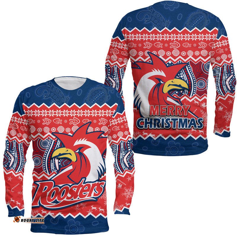 Sydney Aboriginal Roosters Christmas Long Sleeve T-shirt