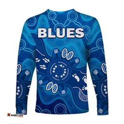 NSW Blues Long Sleeve T-shirt New South Wales Aboriginal Art