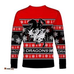 St. George Illawarra Dragons Long Sleeve T-shirt Christmas Style