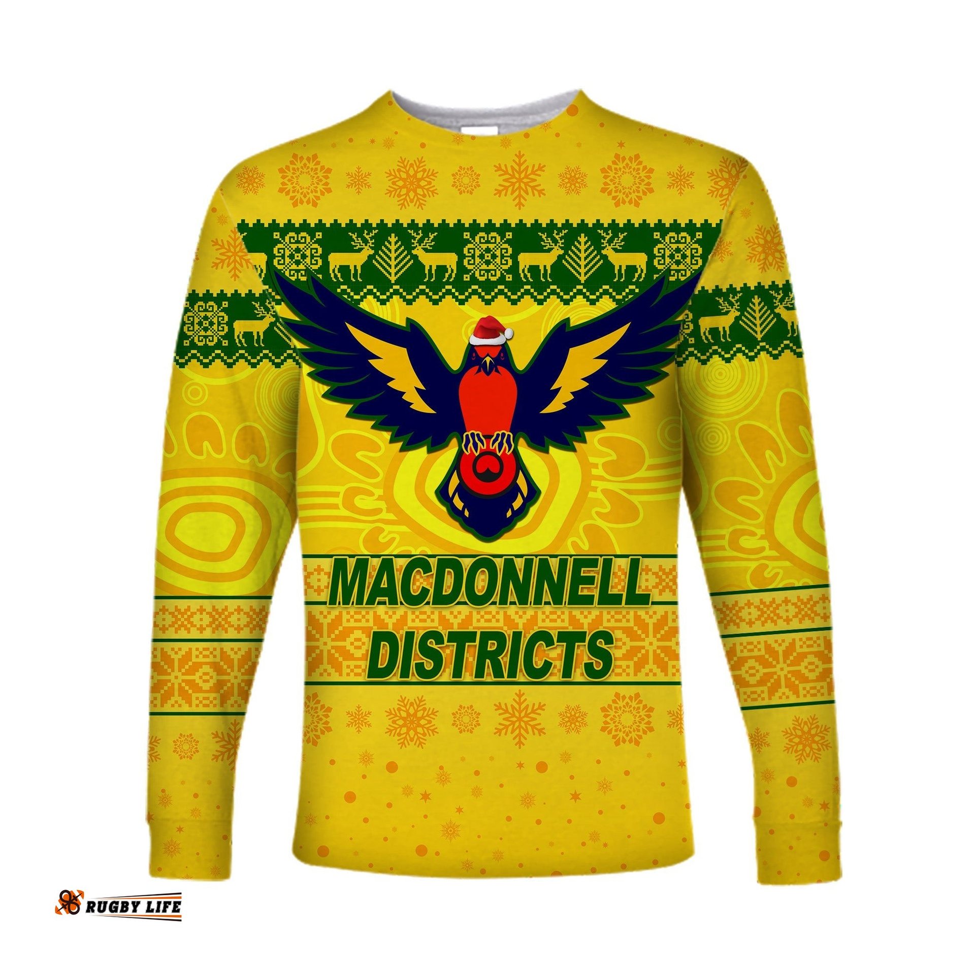 Custom Personalised MacDonnell Districts Long Sleeve T-shirt Christmas Simple Style