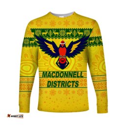 Custom Personalised MacDonnell Districts Long Sleeve T-shirt Christmas Simple Style
