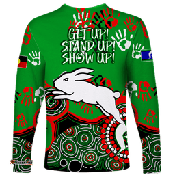 Rabbitohs Rugby NAIDOC Aboriginal Long Sleeve T-shirt
