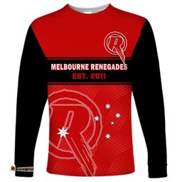 Custom Text And Number Melbourne Renegades Cricket Long Sleeve T-shirt Est 2011 Sporty