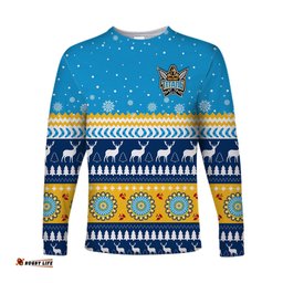 Custom Personalised Titans Long Sleeve T-shirt Christmas Gold Coast
