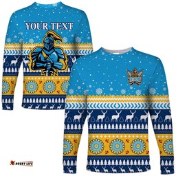 Custom Personalised Titans Long Sleeve T-shirt Christmas Gold Coast