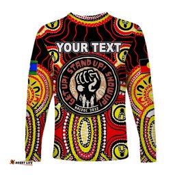 Custom PersonalisedNaidoc Week Long Sleeve T-shirts Dot Aboriginal No.2