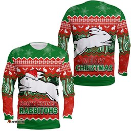 South Sydney Rabbitohs Aboriginal Christmas Long Sleeve T-shirt