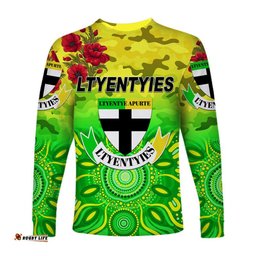Ltyentye Apurte ANZAC Long Sleeve T-shirt Indigenous Ltyentyies