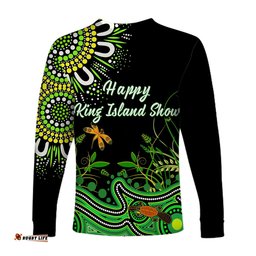 Happy King Island Show Long Sleeve T-shirt Aboriginal Tasmania Australia