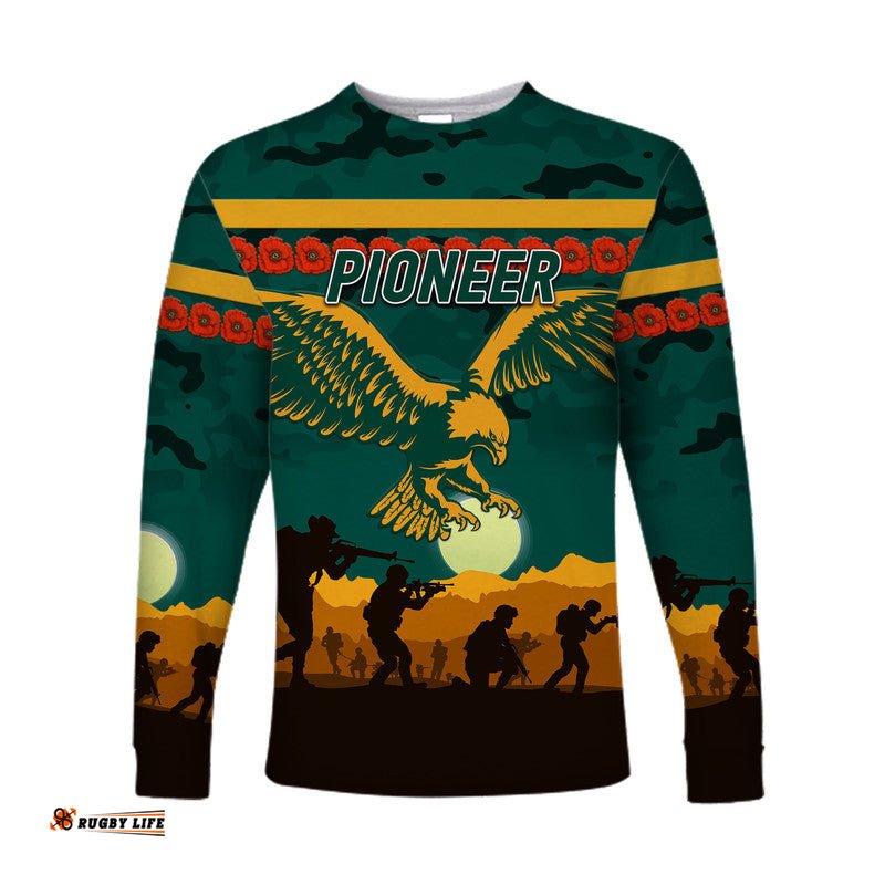Pioneer Football Club ANZAC Long Sleeve T-shirt Simple Style