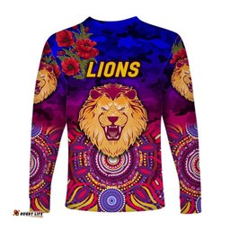 Brisbane Lions ANZAC Long Sleeve T-shirt Indigenous