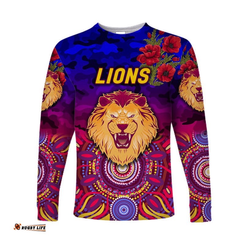 Brisbane Lions ANZAC Long Sleeve T-shirt Indigenous