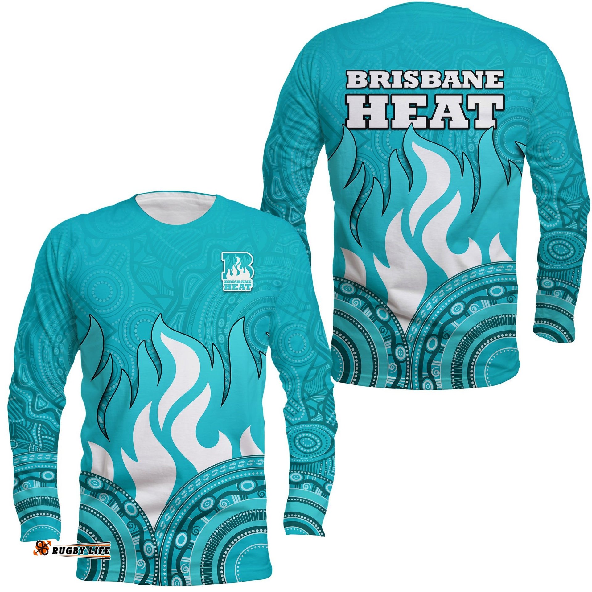 Brisbane Heat Indigenous Aboriginal Arts Long Sleeve T-shirt