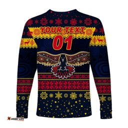 Custom Personalised Adelaide Crows Long Sleeve T-shirts Christmas Simple Style