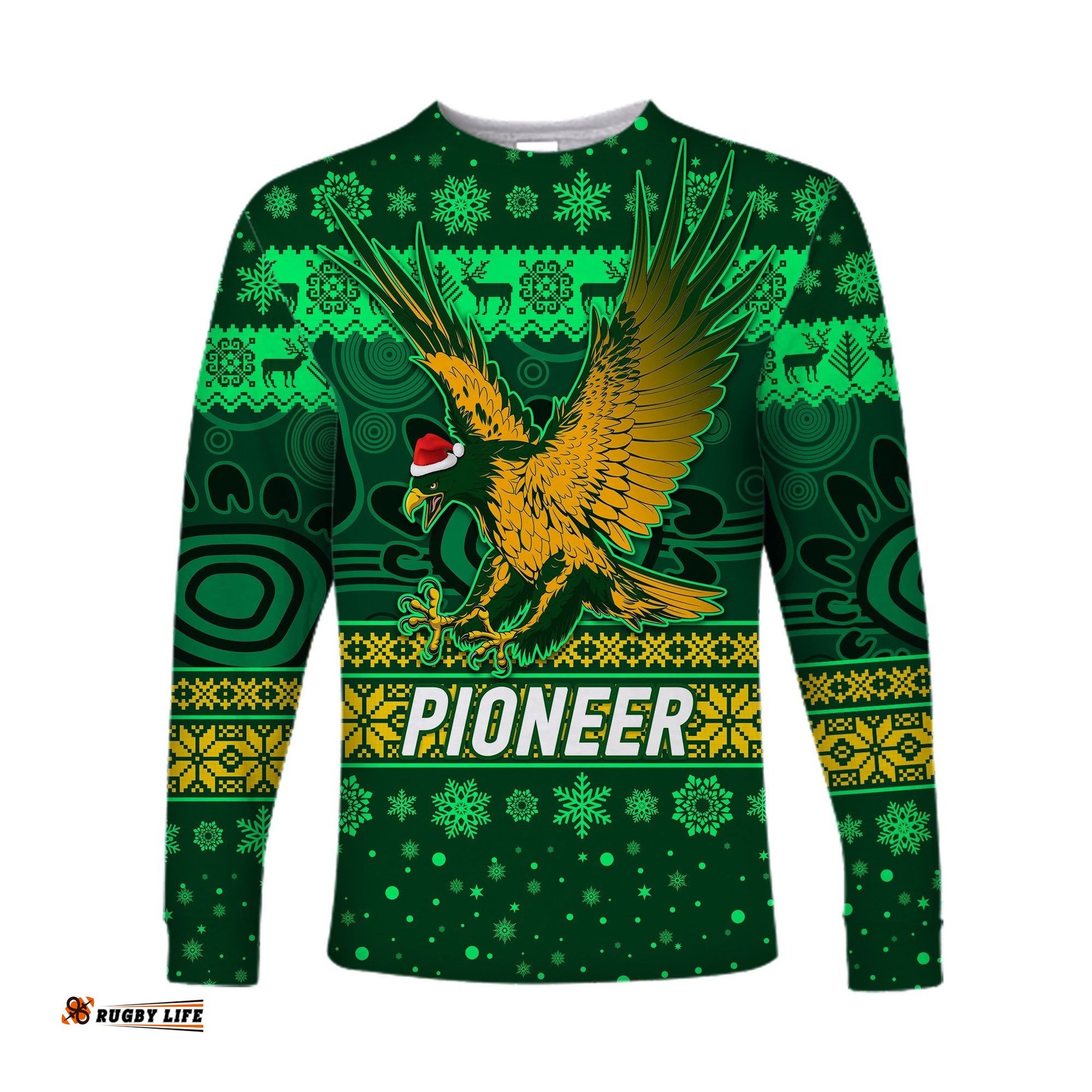 Custom Personalised Pioneer Football Club Long Sleeve T-shirt Christmas Simple Style